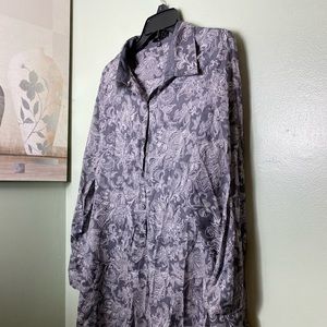 EUC EXPRESS PAISLEY BUTTON DOWN BLOUSE. Medium